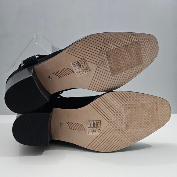 NEW Paige Edie Ankle Bootie Womens 8.5 Black Suede Harness Western Block Heel - Picture 13 of 15